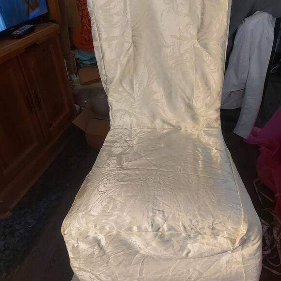 Autumn Scroll Damask Dining Room Chair Cover ONE Special Occasions Christmas NEW - Picture 1 of 4
